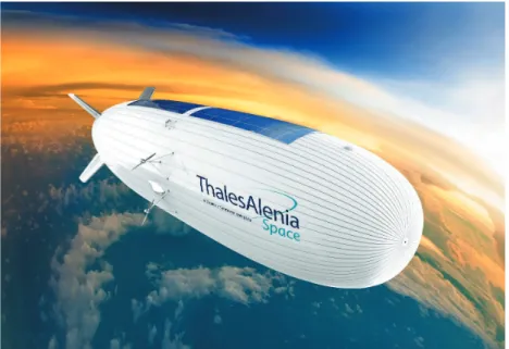 Figure  6: Artist’s impression of a Stratobus airship in operation