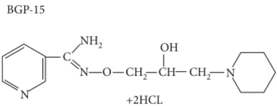 Figure 1: Chemical structure of BGP-15 (O-[3-piperidino-2- (O-[3-piperidino-2-hydroxy-1-propyl]-nicotinic acid amidoxime dihydrochloride) [24].