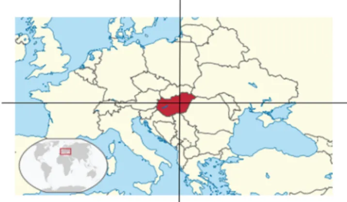 Fig.  1. The  geographical  location  of  the  experimental  site  (Síkf okút  For- ˝ est, Hungary)