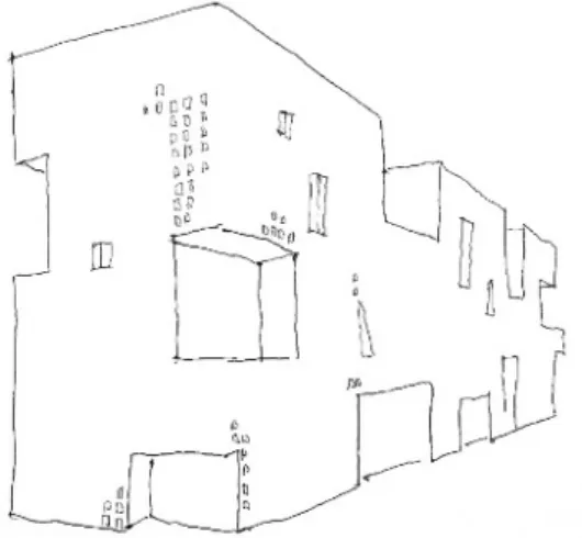 Figure 4. A perspective drawing of Steven Holl’s Simmons Hall at the MIT Campus in Cambridge,  Massachusetts. A new epoch of fractal architecture has already started. 