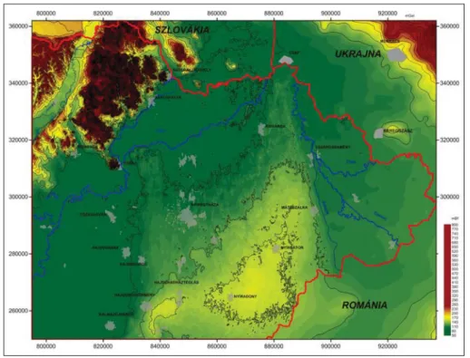 A Nyírségben – a mélyfúrások (2. ábra, 1. táblázat, vagy  pl. Székyne-Fux et al. 2007) alapján – a miocén vulkanitok 