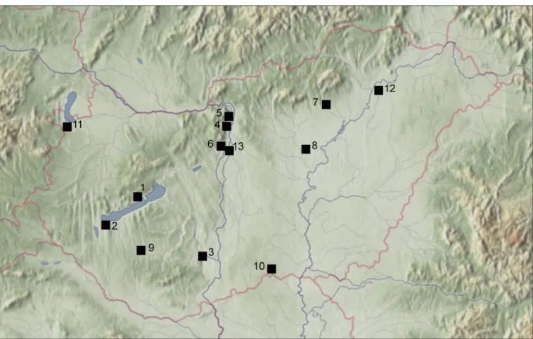 Fig. 2. Major sites for bioarchaeological sampling: 1. Balatonakali, 2. Balatonkeresztúr 3