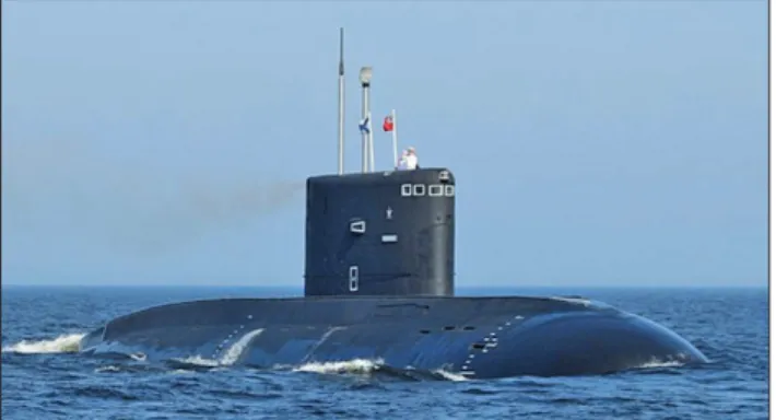 7. ábra. A Balti Flotta egyetlen KILO osztályú tengeralattjáró- tengeralattjáró-ja is veszélyes ellenfél lehet [12]
