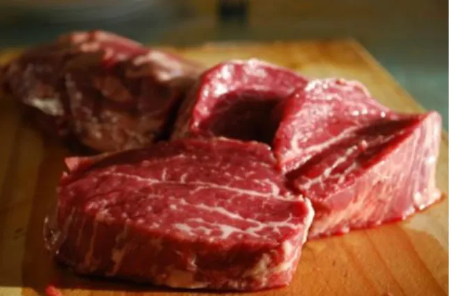 17. kép: A skót-felföldi marha márványozott húsa 