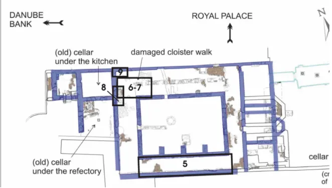 Figure 4. Franciscan friary at Visegrád. Ground-floor plan of the cloister (after Kiss and Laszlovszky, 