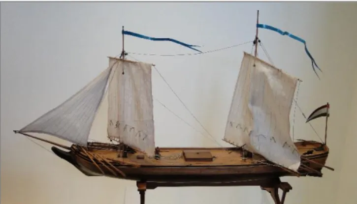 Figure  10.  Model  of  the  galley  Phoenix  exhibited  at  the  Balaton Museum, Keszthely