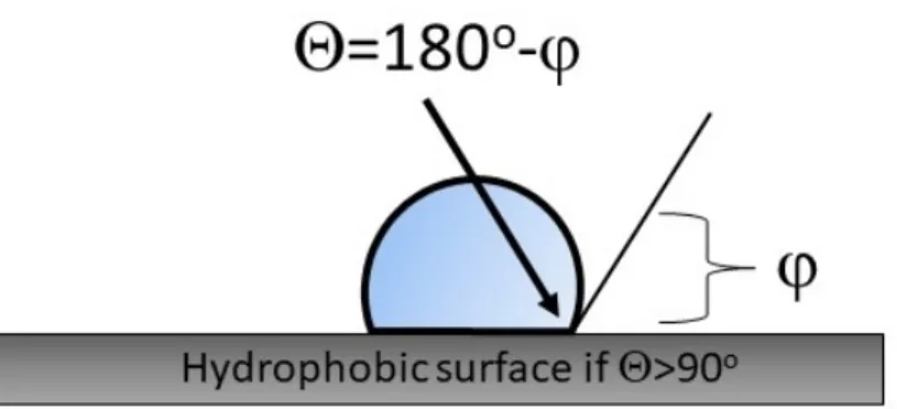 Figure 1. The hydrophobicity.