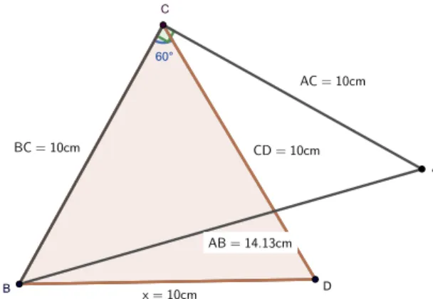 Figure 2. Working with isosceles triangles.