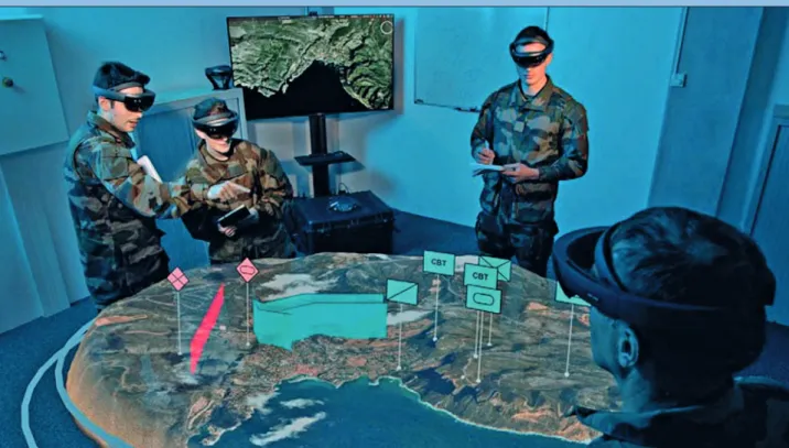 42. ábra. Virtuális 3D-s térkép katonai alkalmazási lehetőségei [93]