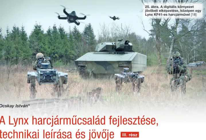 25. ábra. A digitális környezet  jövőbeli elképzelése, középen egy  Lynx KF41-es harcjárművel [18]