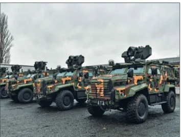 30. ábra. Az első beérkezett Gidrán harcjárművek az MH ARB  telephelyén (Fotó: HM Zrínyi Nonprofit Kft./honvedelem.hu)