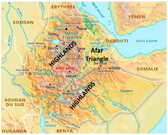 Figure 1  Reliefs of Ethiopia