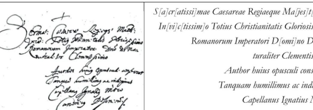 2. kép: Moró Ignác ajánlása a kötet előzéklapján I. Lipótnak