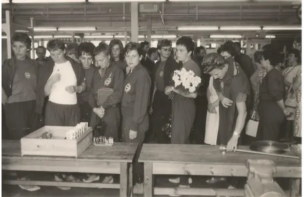 3. kép Látogatás a köpenicki rádiókészülék gyárban (1962). 