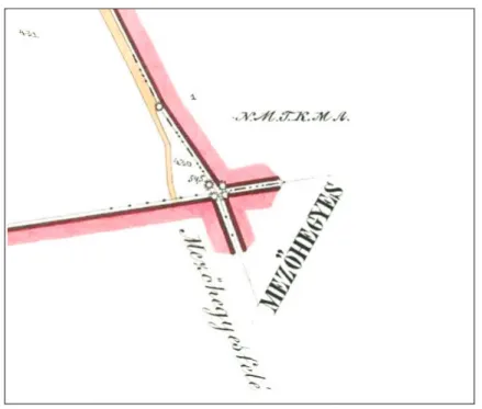 4. ábra A négy határdomb a kurgán tetején 1880-ban (T.10) 
