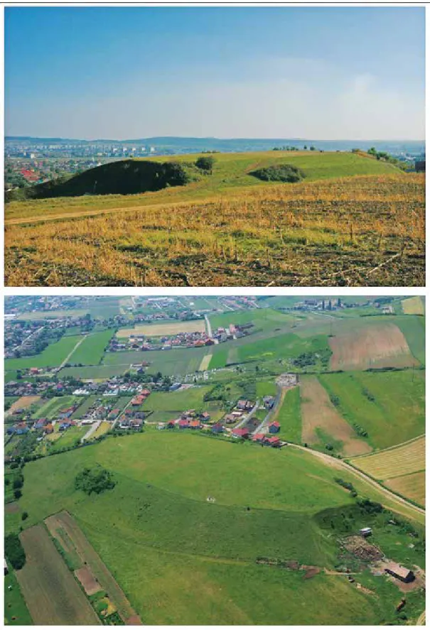 Fig. 1. Sâncraiu de Mureş, hilltop with the remains of the Pauline monastery that has not yet been studied by archeological research   (Photo: Elek Benkő, Zoltán Czajlik)
