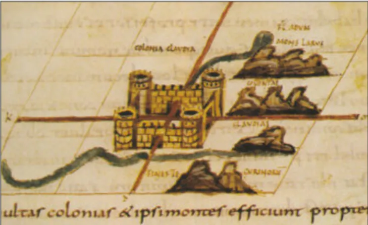 2. kép. A középkori másolatokban megmaradt Corpus  Agrimensorum egyik példányának, az ún