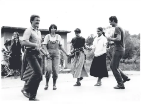 Figure 3. Dancing youth in Magyarlukafa, 1982. (Photo by Éva Ament)