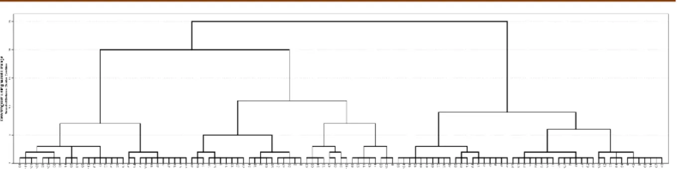 Figure 3. Results by clusters (mean value of the ranks, lower value means more important) 