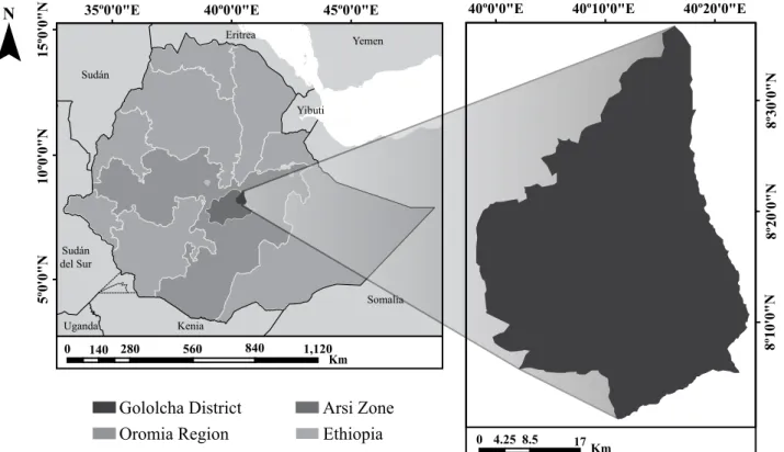 Figure 2: Geographical map of the study area.