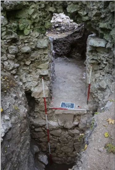 Fig. 4. Szádvár – Lower Castle, view from the pedestrian  gate, 2018 (Herman Ottó Museum)