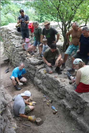Fig. 7. Volunteers on the Castle Saving Week  (photo by the Friends for Szádvár Association)