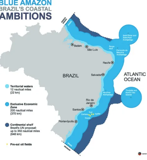 1. ábra: Az úgynevezett Blue Amazon régió