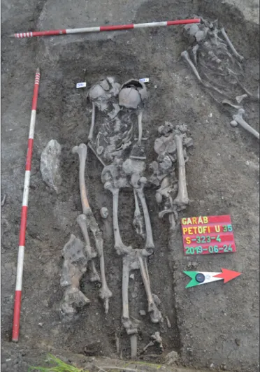 Fig. 4. A disturbed grave at Garáb  (Photograph: Gyöngyi Gulyás)