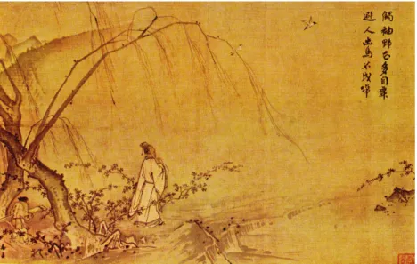 Figure 1 . 2 : Ma Yuan, “Walking on a Mountain Path in Spring” [With the  per-mission of the National Palace Museum of Taiwan.]