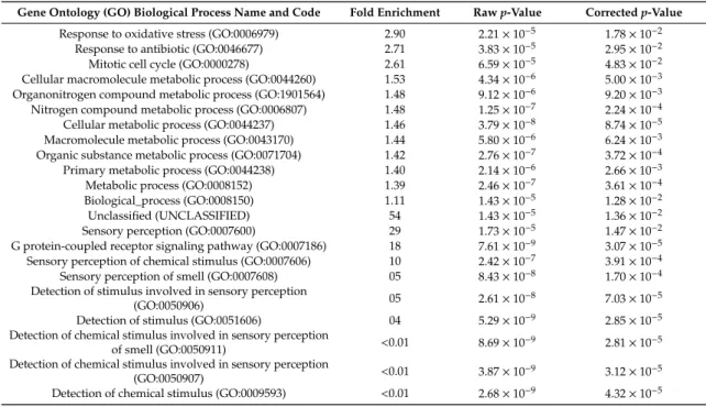 Table 1. Gene ontology biological process enrichment analysis of the differentially expressed transcripts upon Decorin treatment