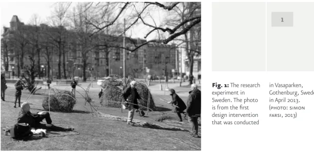 Fig. 1: The research  experiment in  Sweden. The photo  is from the first  design intervention  that was conducted 