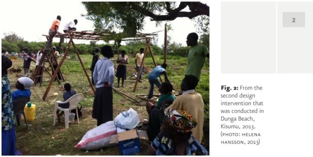 Fig. 2: From the  second design  intervention that  was conducted in  Dunga Beach,  Kisumu, 2013