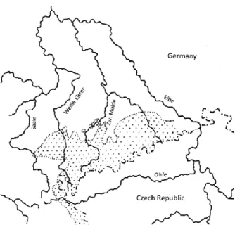 Abbildung 2. Der nördliche und nordwestliche Rand des  Areals von Dendrobaena illyrica in Deutschland