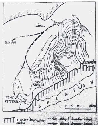 3. ábra Karsztvízáramkép. Forrás: s ZiláGyi  G. 1976: 835 Figure 3 Karst water flowing map