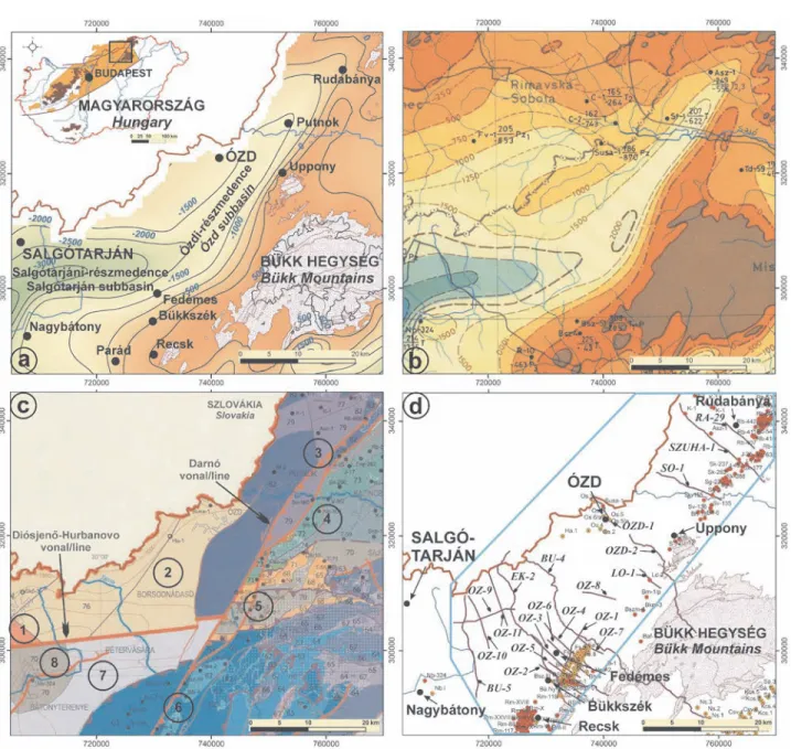 Figure 1. Pre-Cenozoic basement depth map according to T ANÁCS &amp; R ÁLISCH (1990) (a) and K ILÉNYI et al