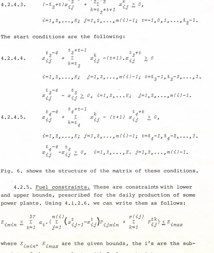 Fig.  6.  shows  the  structure  of  the matrix of these  conditions 4.2.5.  Fuel  constraints