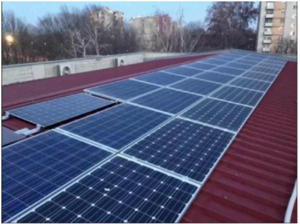 Figure 1. Installed PV modules on the roof in Osijek 
