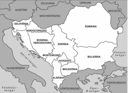 1. ábra: Délkelet-Európa posztszocialista országai