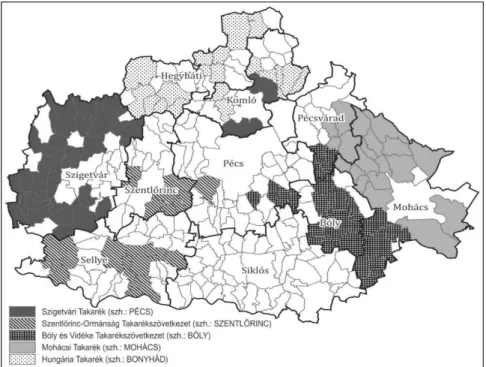 Figure 4 Municipality clients of savings cooperatives operating in Baranya County 