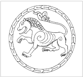 6. kép: A kudeszevai csésze oroszlánja. (Marschak 1986, 120. kép)