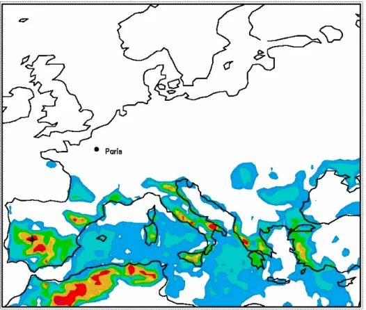 2. ábra Párizs analóg területei (Hallegatte et al., 2007) 