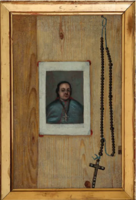 3. kép: Elias Mögel. Trompe l’oeil Eszterházy Károly portréjával. 1773