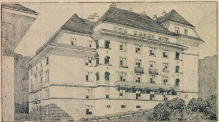 13. kép. A Budaörsi úti házcsoport C pavilonja Friedrich Lóránd rajzán   (NÚ 8 [1926] január 17