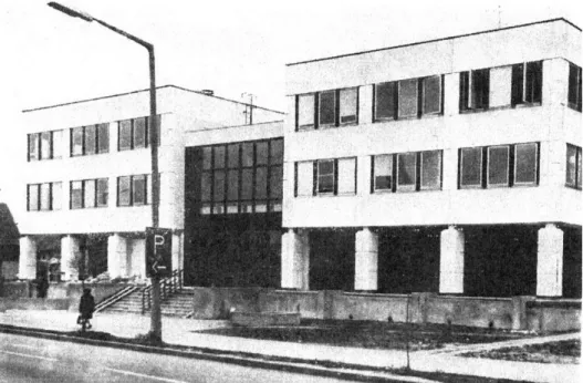 Figure 9. The building of the City Council of Berettyóújfalu and the National Bank of Hungary   in 1983