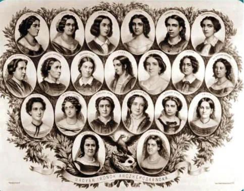 1. ábra: Magyar írónők arczképcsarnoka, 1862 
