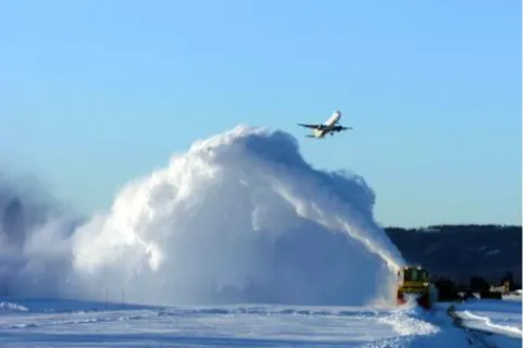 7. Figure: Mechanical removal of snow from the runways in Oslo airport, Norway (SoilCAM project) 