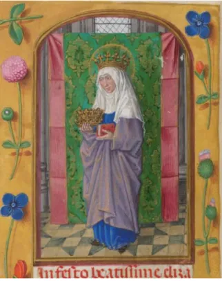16. Kép Petrus Christus, Isabel of Portugal with St Elizabeth 1457–1460, Web Gallery of Art