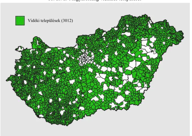11. ábra: Magyarország vidékies települései 