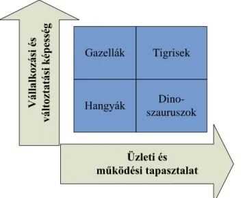 7. ábra – Közép-kelet európai vállalkozások tipológiai osztályozása, Forrás: Vecsenyi, 1999