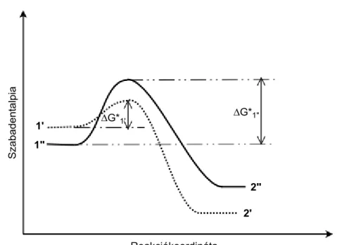 24. ábra Az aszimmetrikus hidrogénezés „hajtóereje” 